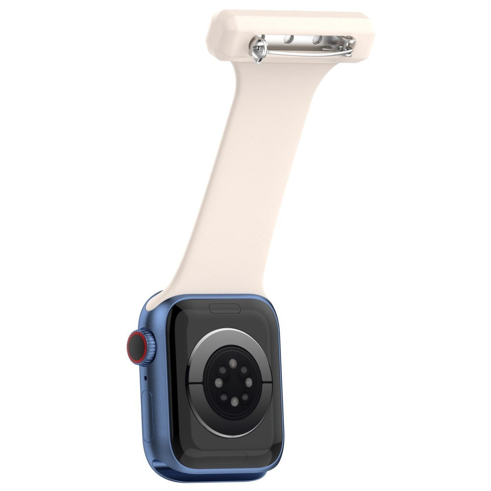 Apple Watch (38/40/SE/41/42mm) Silikonarmband för Sjuksköterskor - Beige / Vit