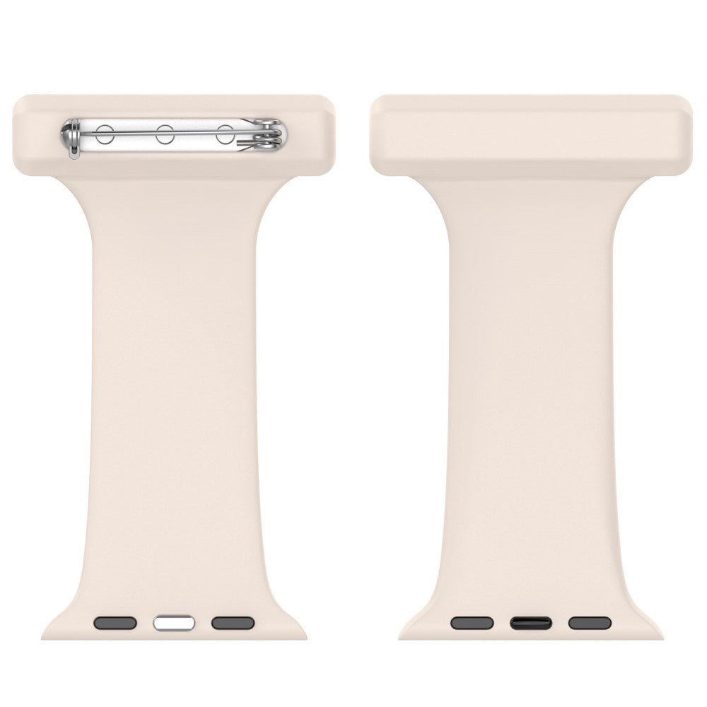 Apple Watch (38/40/SE/41/42mm) Silikonarmband för Sjuksköterskor - Beige / Vit