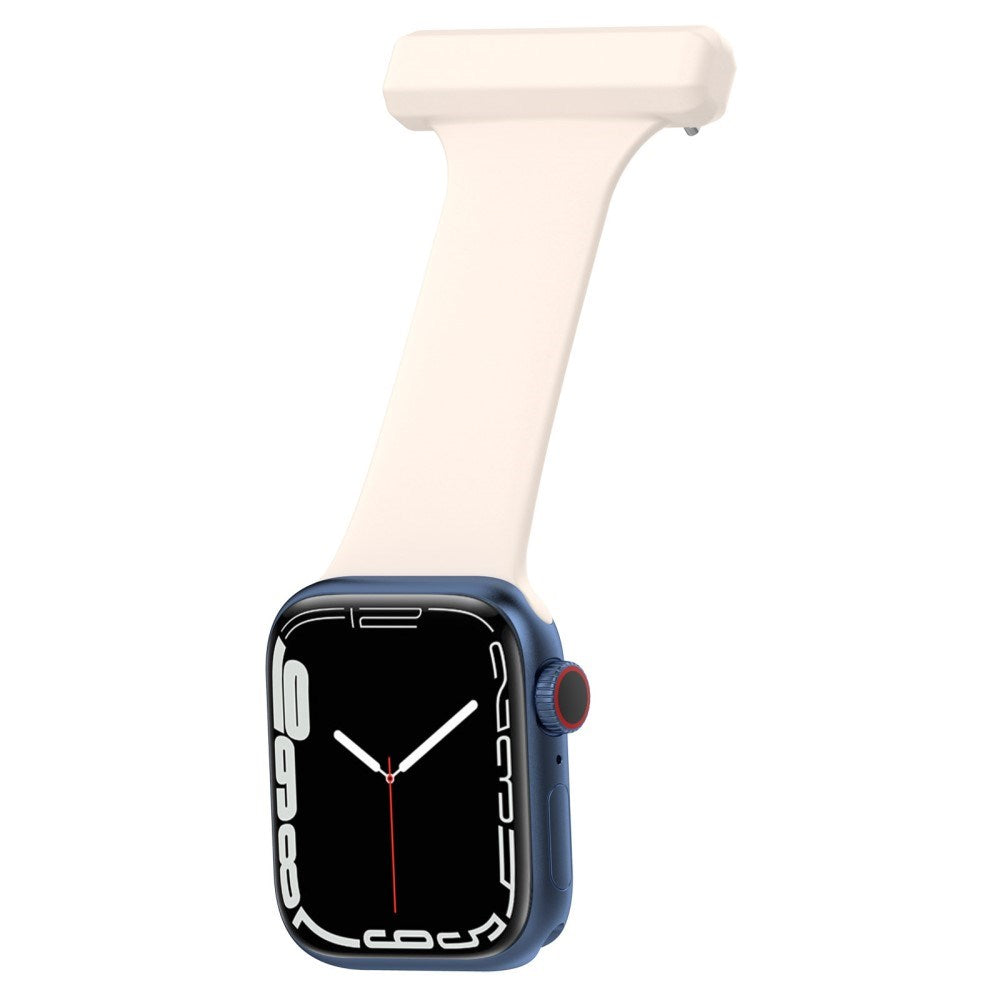 Apple Watch (38/40/SE/41/42mm) Silikonarmband för Sjuksköterskor - Beige / Vit