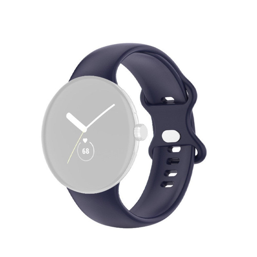 EIDERWOOD Google Pixel Watch 1 / 2 / 3 (41mm) Silikon Smartwatch Rem - Mörkblä