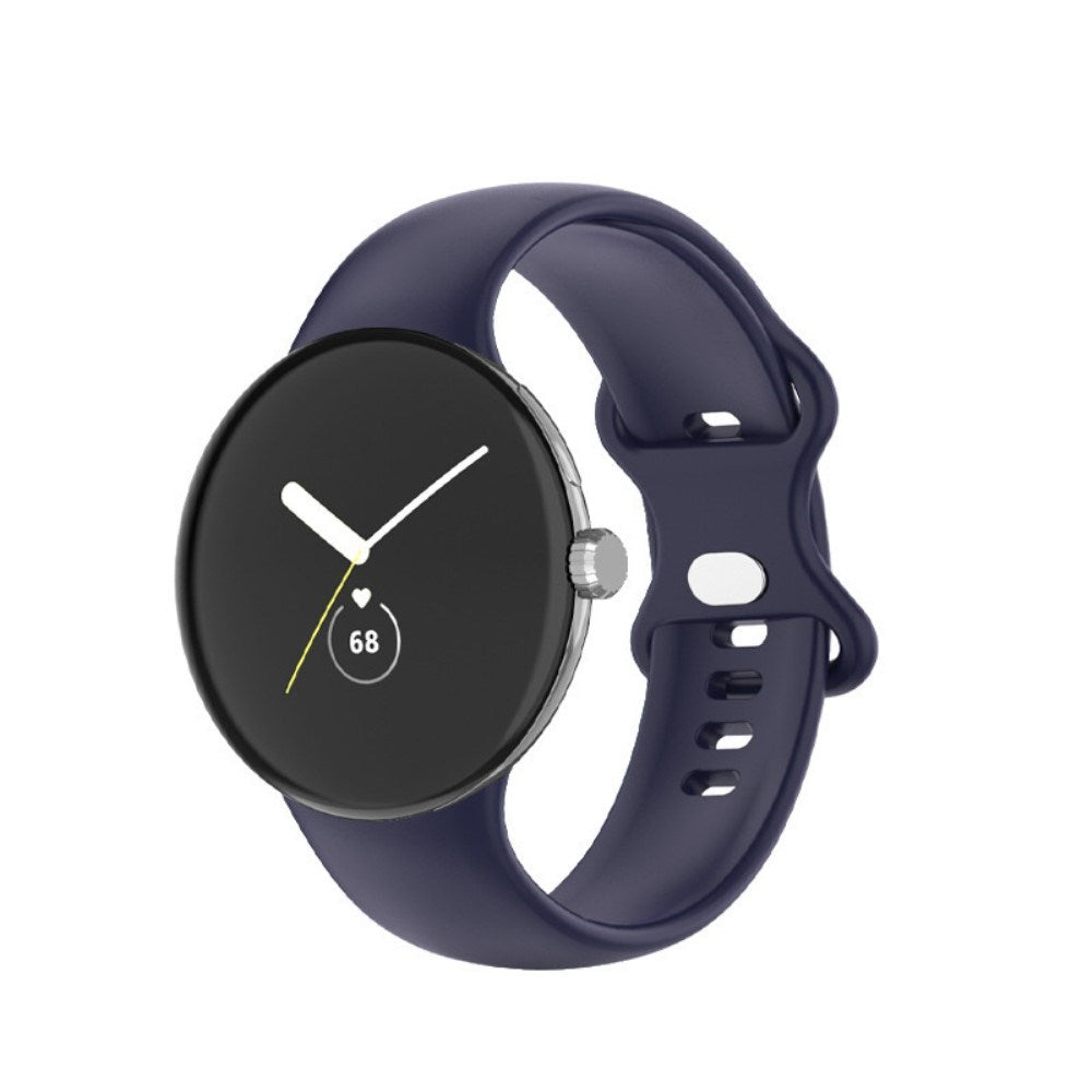 EIDERWOOD Google Pixel Watch 1 / 2 / 3 (41mm) Silikon Smartwatch Rem - Mörkblä