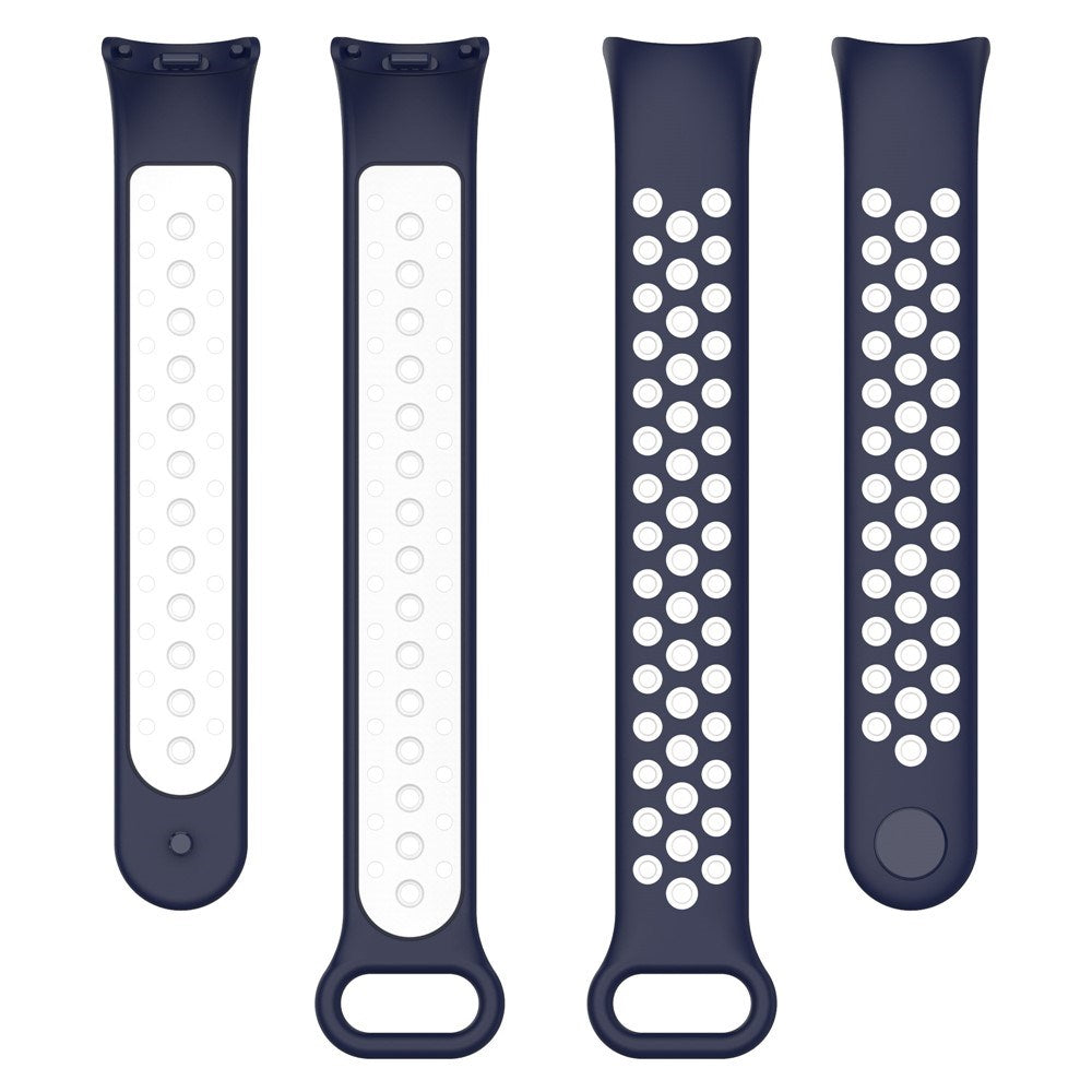 Xiaomi Smart Band 10 / 9 / 8 / NFC Silikon Klockarmband - Mörkblå / Vit
