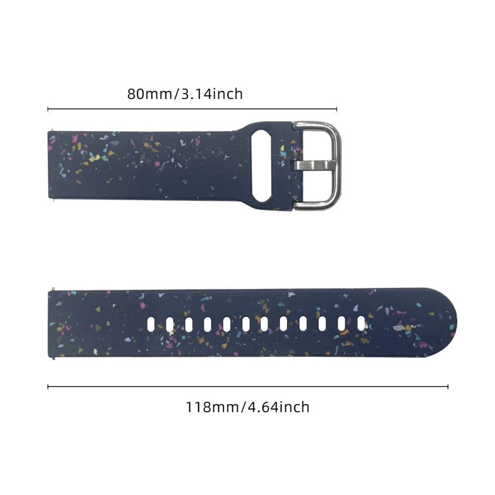 Smartwatch Silikon Universalrem (22mm) med Terrazzomönster - Mörk Blå