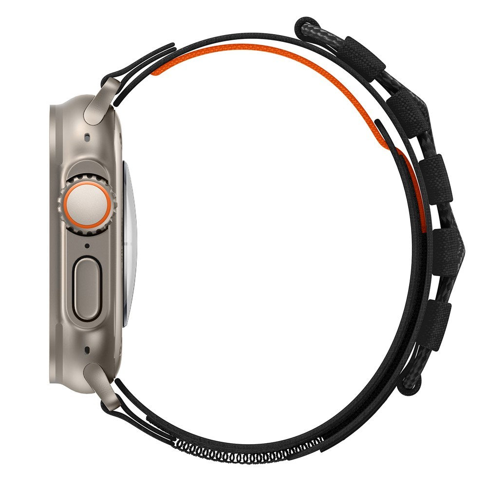 Apple Watch (42/44/SE/45/46/49mm) EIDERWOOD Nylon Klockarmband - Svart