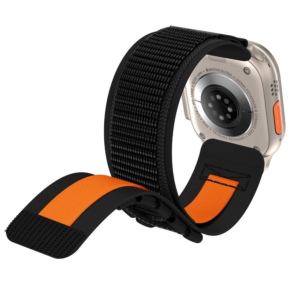 Apple Watch (42/44/SE/45/46/49mm) EIDERWOOD Nylon Klockarmband - Svart