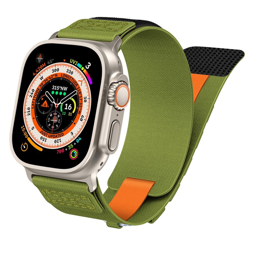 Apple Watch (42/44/SE/45/46/49mm) EIDERWOOD Nylon Klockarmband - Grön