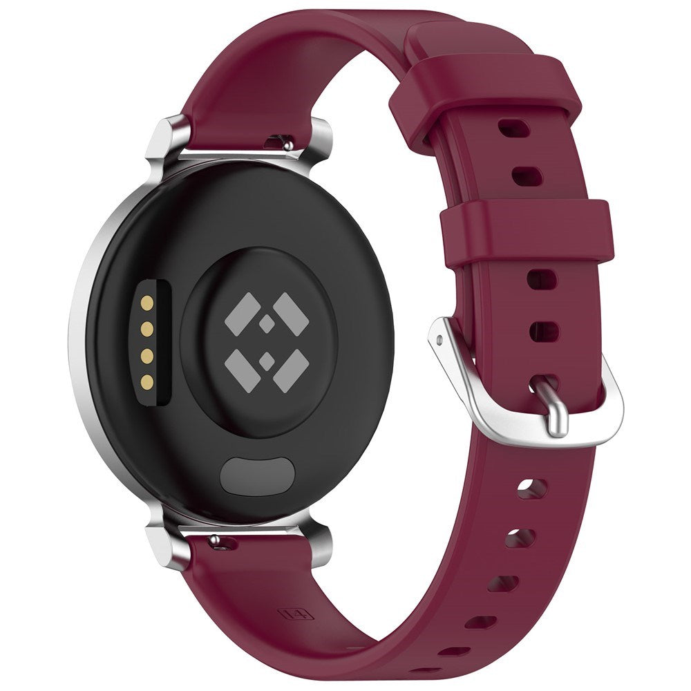 EIDERWOOD Garmin Lily 2 Silikonarmband med Metallspänne - Mörkröd