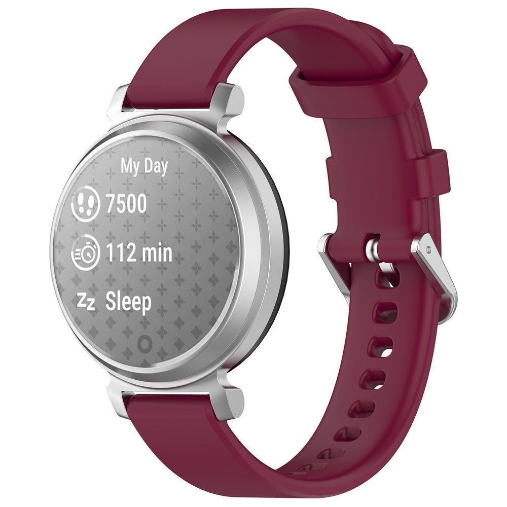 EIDERWOOD Garmin Lily 2 Silikonarmband med Metallspänne - Mörkröd