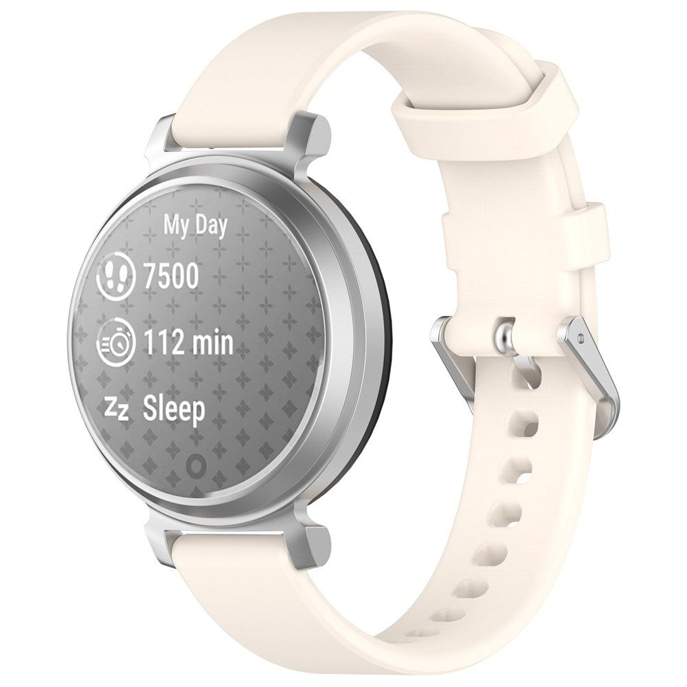 EIDERWOOD Garmin Lily 2 Silikonarmband med Metallspänne - Beige