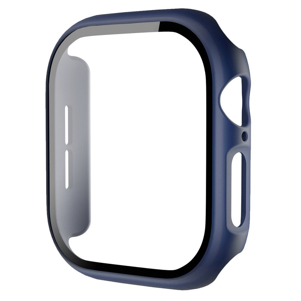 Apple Watch 11 / 10 (46mm) Skal Hårdplast med Inbyggt Skärmskydd - Mörkblå