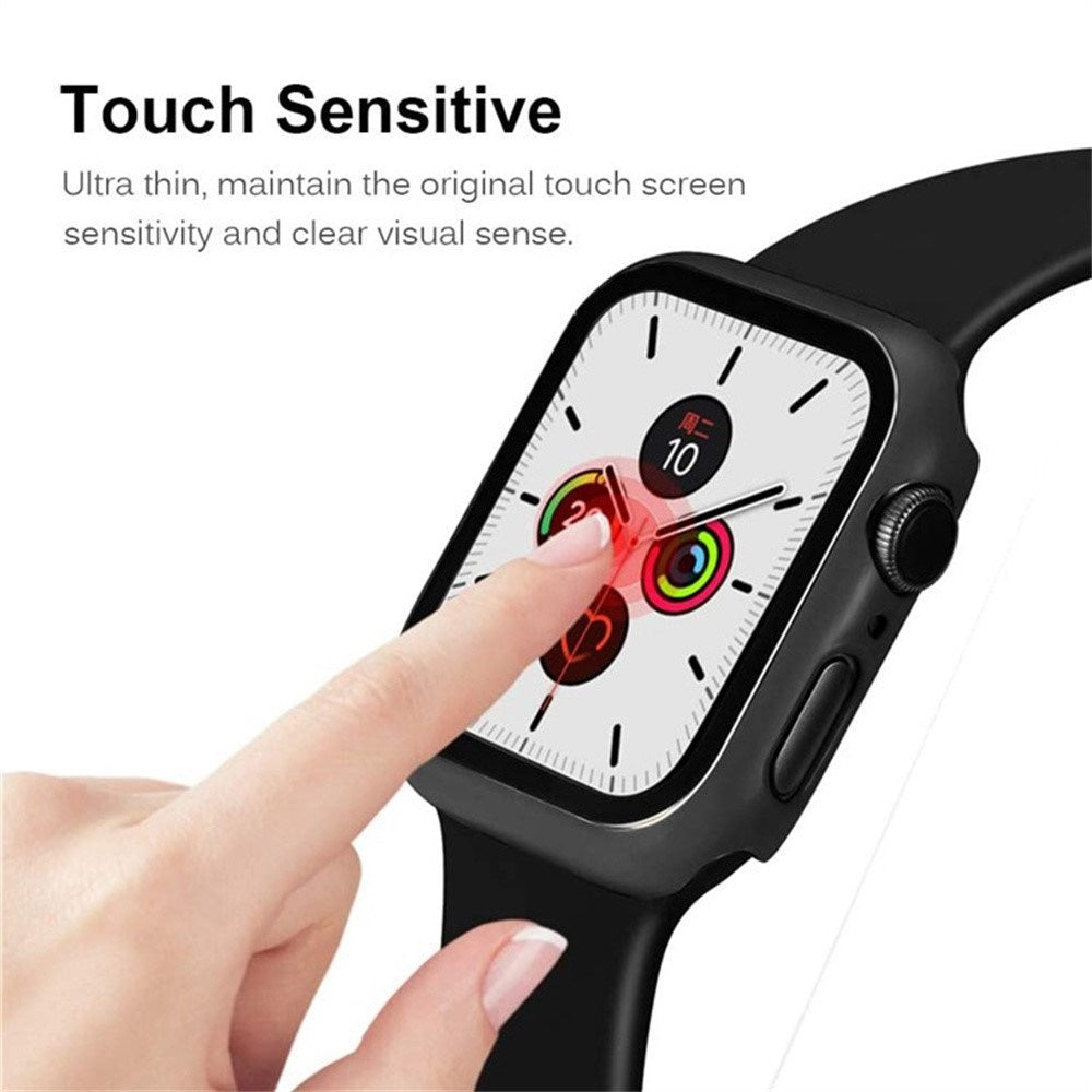 Apple Watch 11 / 10 (42mm) Skal Hårdplast med Inbyggt Skärmskydd - Mörkröd