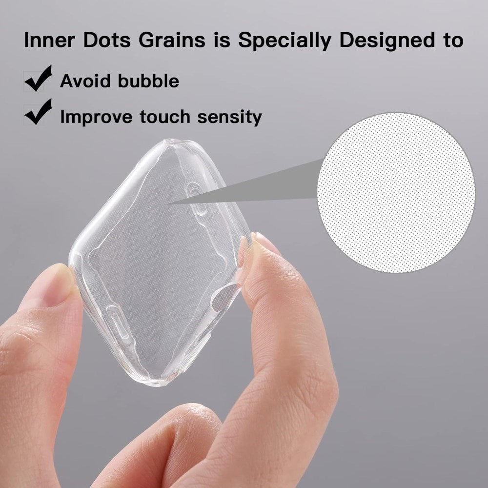 Apple Watch 11 / 10 (46mm) Flexibel Plast Skal med Inbyggt Skärmskydd - Genomskinlig