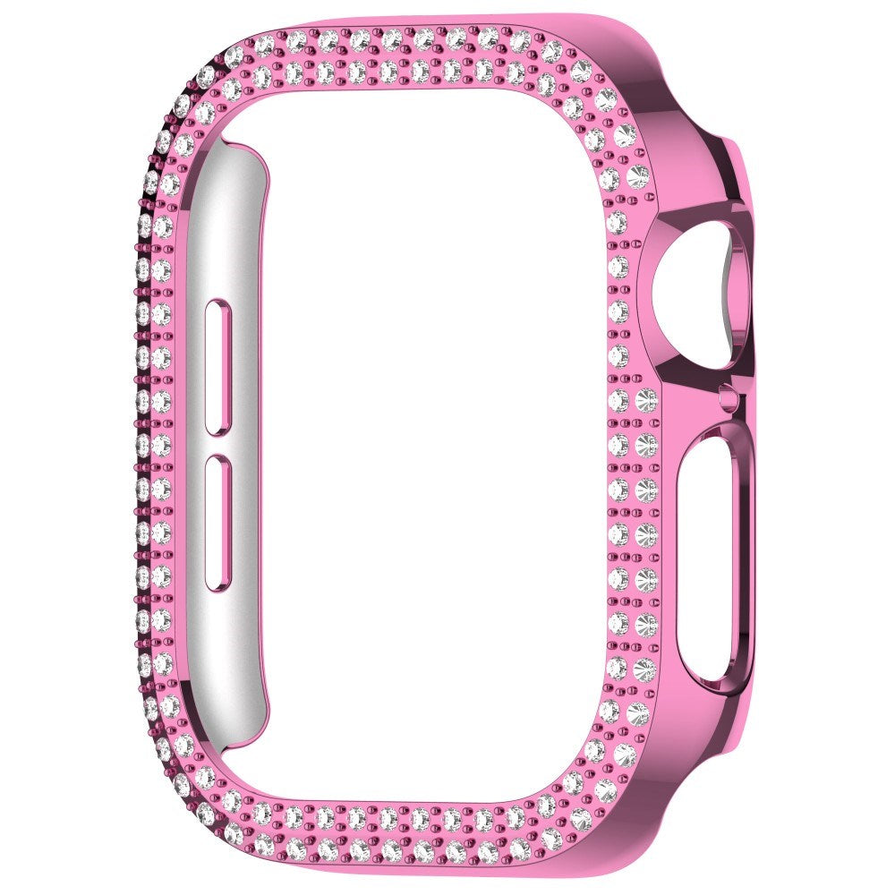Apple Watch 11 / 10 (42mm) Hård Plastik Fodral - Pink / Strass