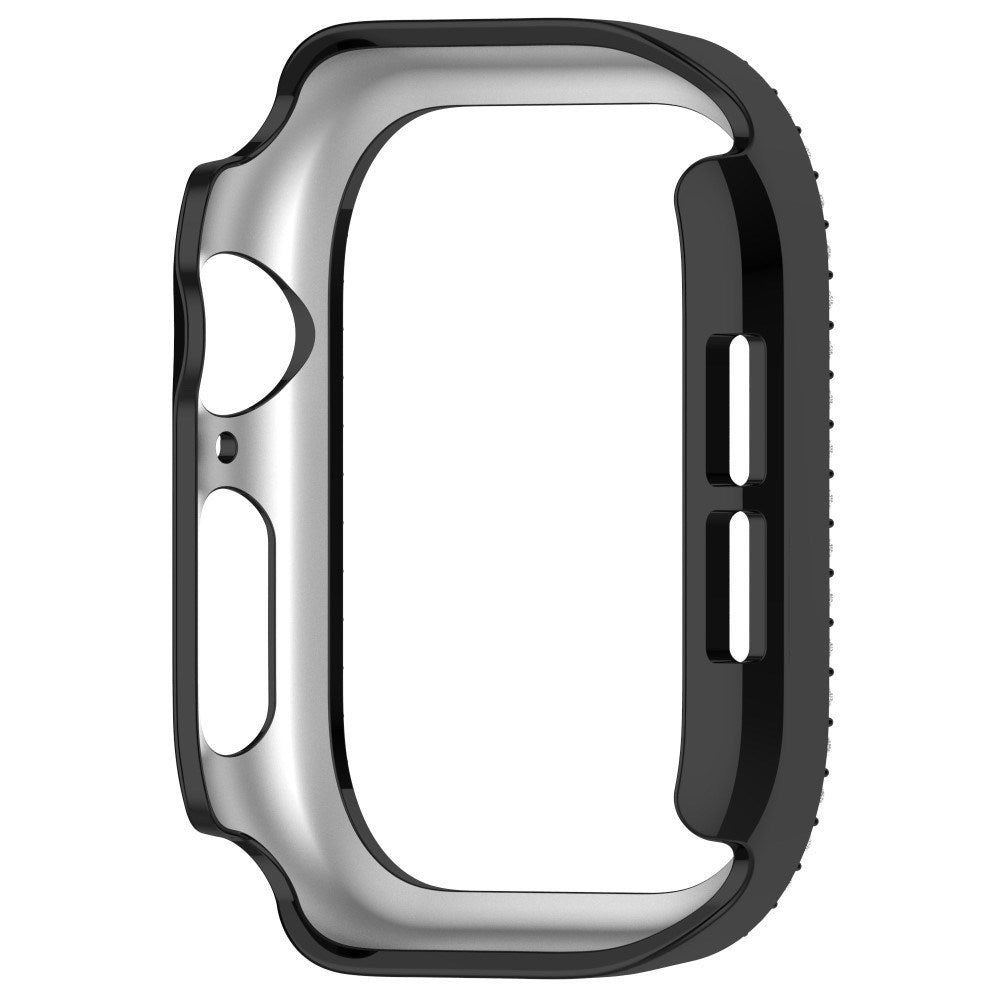 Apple Watch 11 / 10 (42mm) Hård Plastik Fodral - Svart / Strass