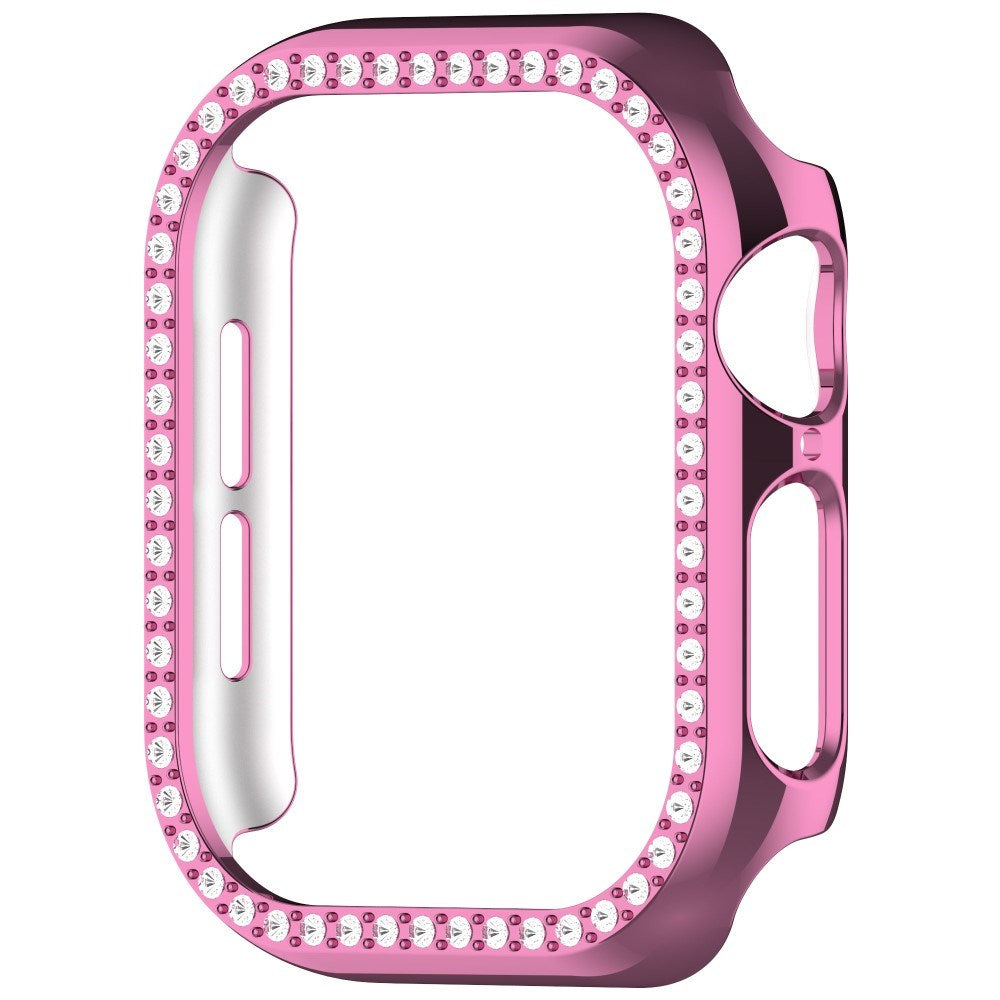 Apple Watch 11 / 10 (42mm) Hård Plast Fodral - Pink / Strass