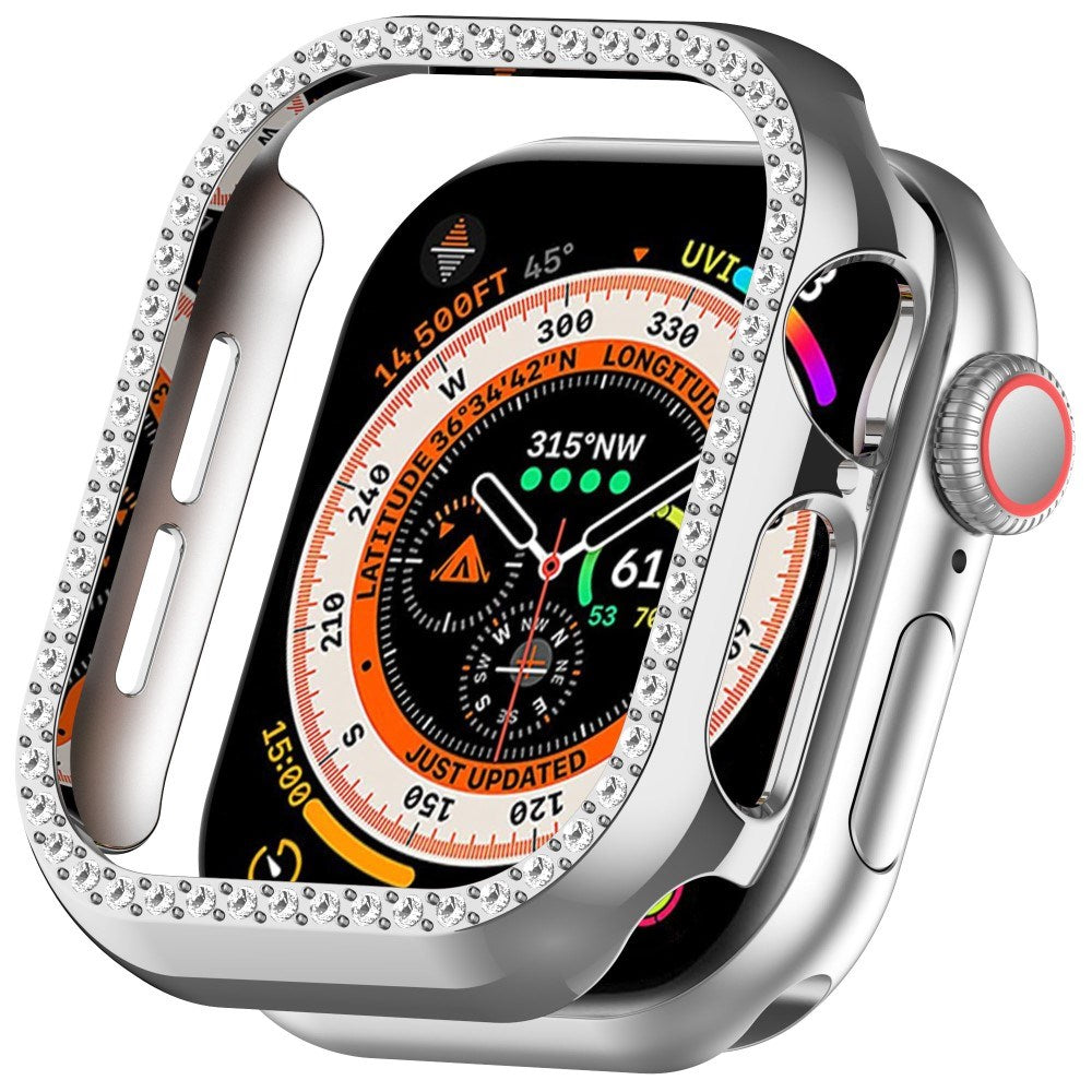 Apple Watch 11 / 10 (42mm) Hård Plast Fodral - Silver / Strass