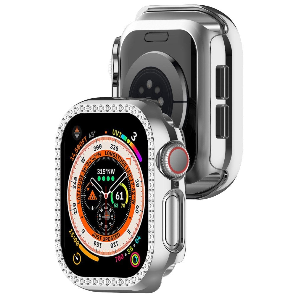 Apple Watch 11 / 10 (42mm) Hård Plast Fodral - Silver / Strass