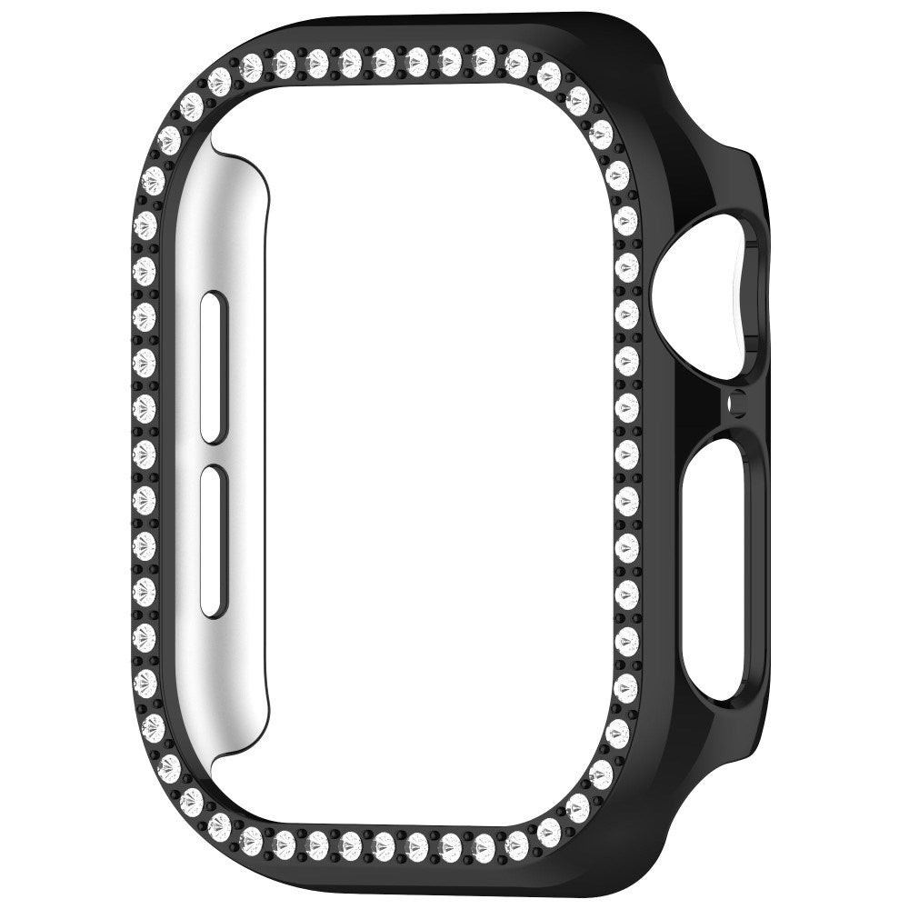 Apple Watch 11 / 10 (46mm) Hård Plast Fodral - Svart / Strass