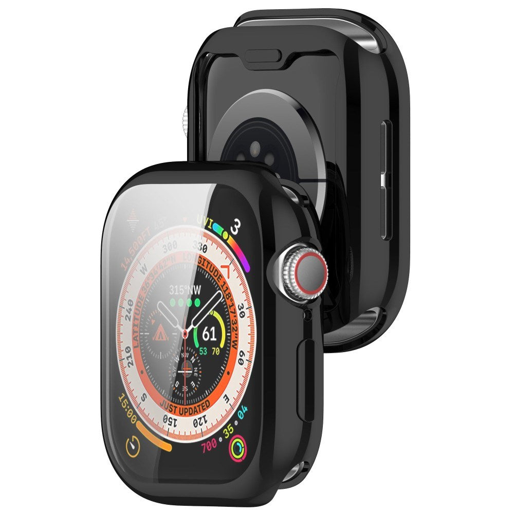 Apple Watch 11 / 10 (42mm) Flexibelt Plast Fodral med Skärmskydd - Svart