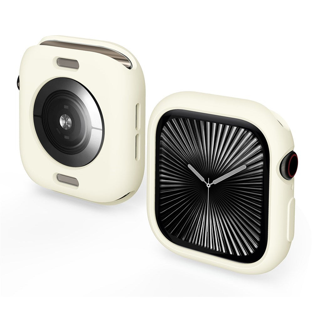 Apple Watch 11 / 10 (46mm) Flexibelt Plast Skal - Beige