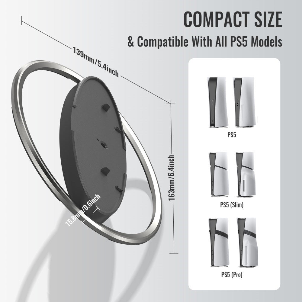 Ställ för PS5 / PS5 Pro / PS5 Slim - Silver