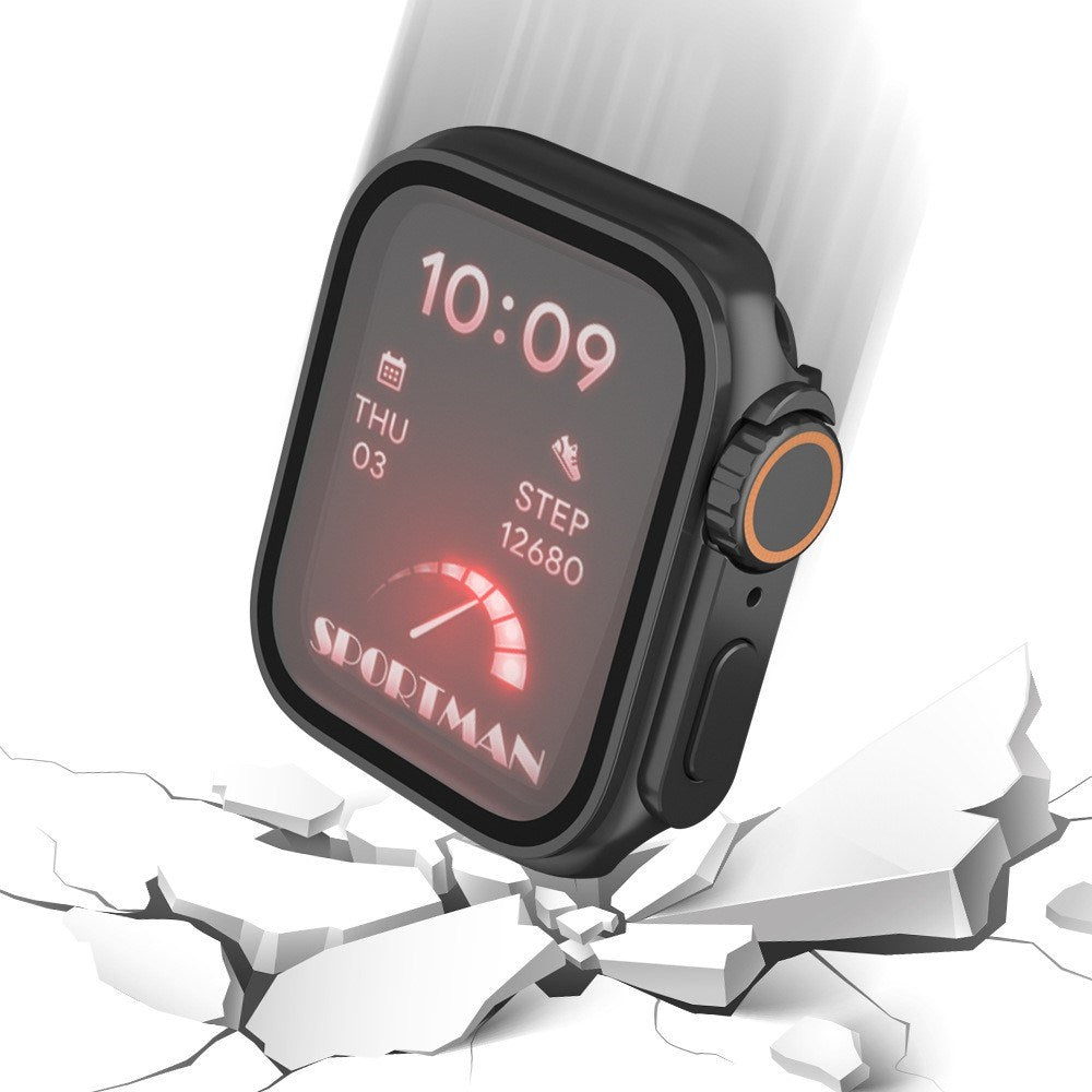 Apple Watch 11 / 10 (46mm) Hårt Plast Skal m. Inbyggt Skärmskyddsglas - Svart