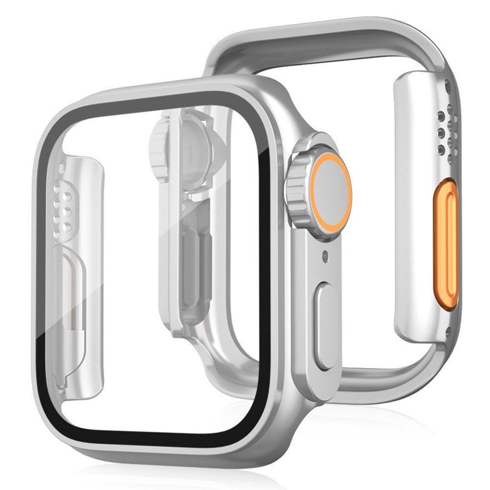 Apple Watch 11 / 10 (46mm) Hårt Plast Skal m. Inbyggt Skärmskyddsglas - Silver