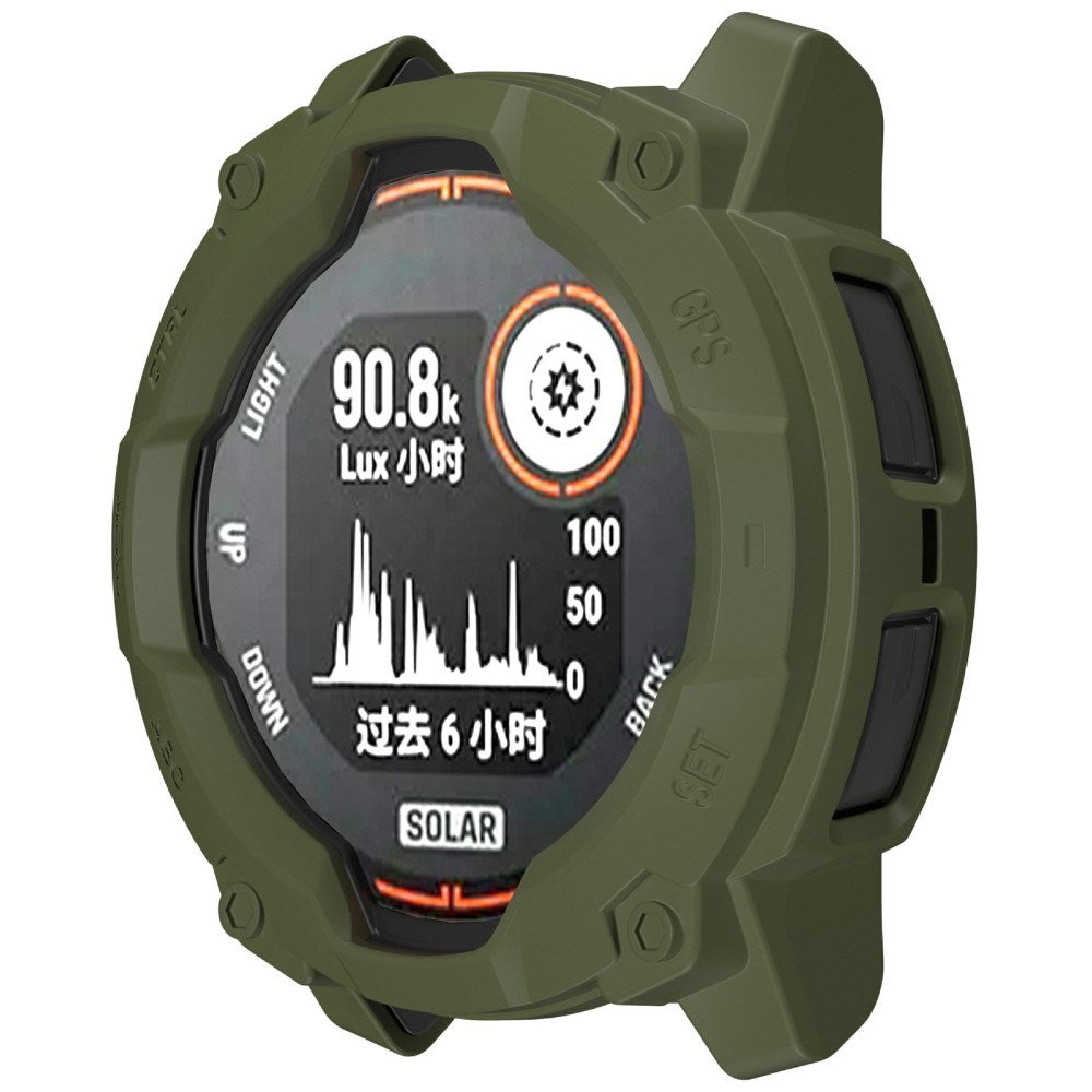 Garmin Instinct 3 Solar (50mm) Rugged Plast Skal - Grön