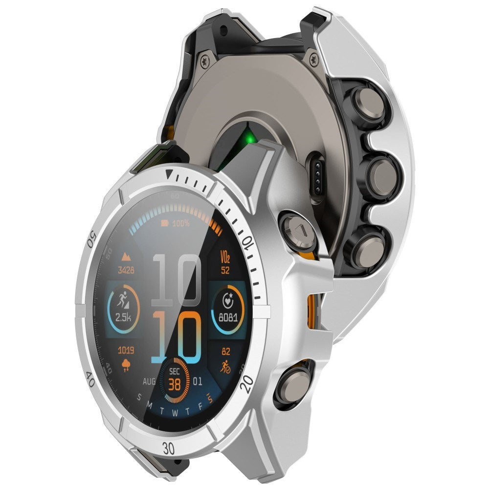 Garmin Tactix 8 AMOLED (51mm) Hårt Plast Skal m. Skyddsglas - Silver / Svart
