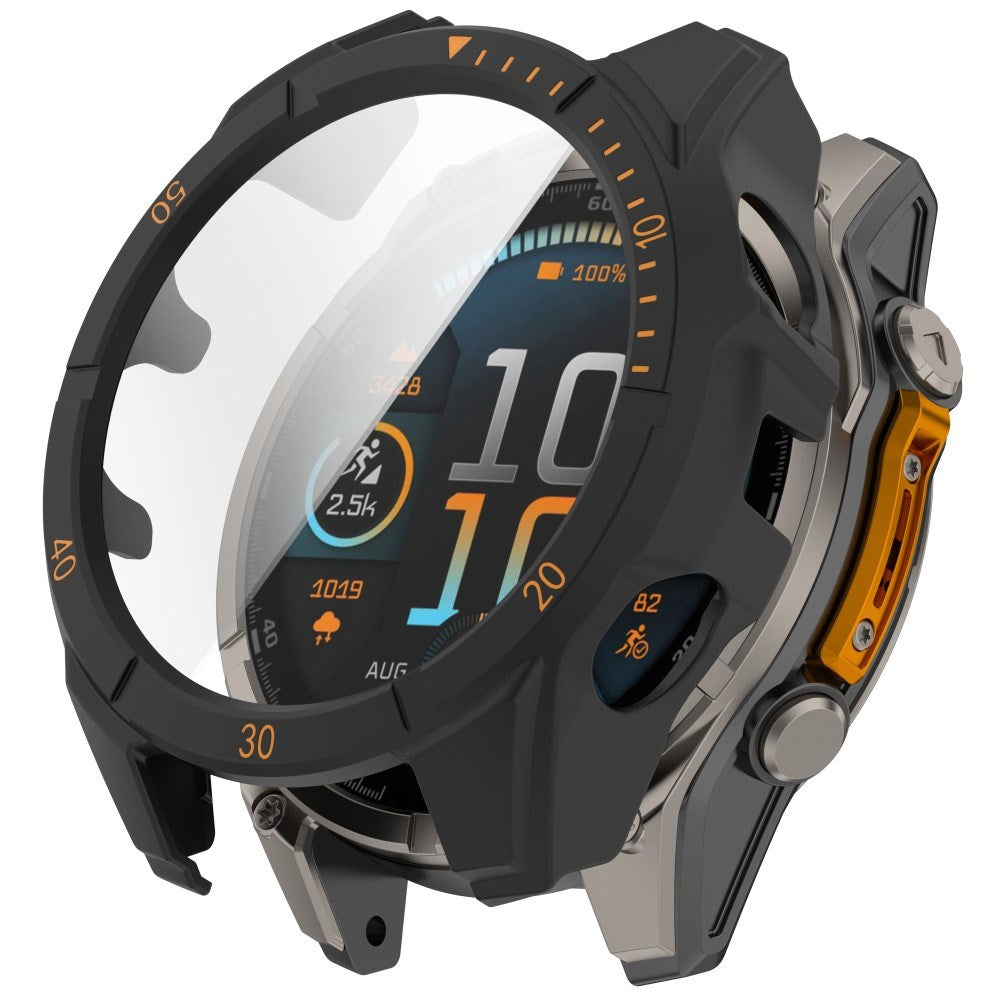 Garmin Tactix 8 AMOLED (51mm) Hårt Plast Skal m. Skyddsglas - Svart / Orange