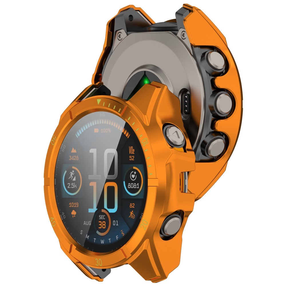 Garmin Tactix 8 AMOLED (47mm) Hårt Plast Skal m. Skyddsglas - Orange / Gul