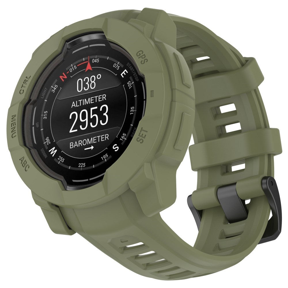 Garmin Instinct E (45mm) Bumper Silikon Skal - Army Grön