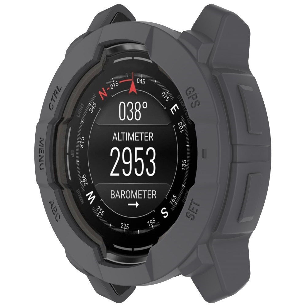 Garmin Instinct 3 AMOLED / Solar (45mm) Bumper Silikon Skal - Grå