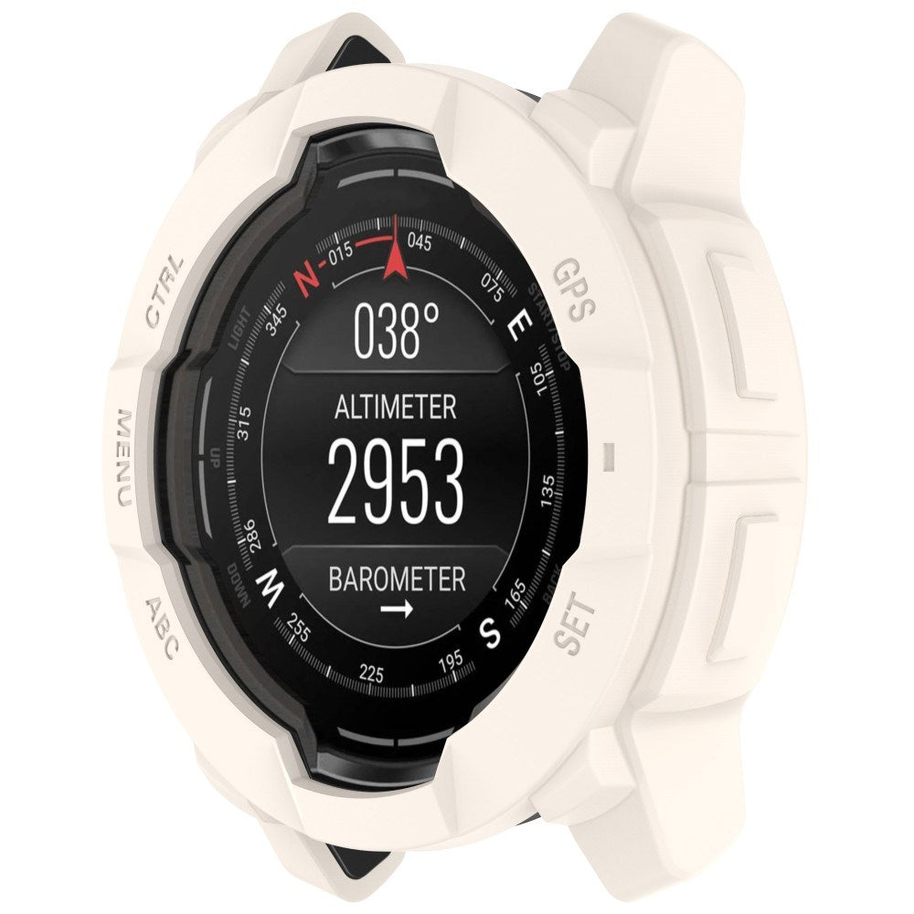Garmin Instinct 3 AMOLED / Solar (45mm) Bumper Silikon Skal - Vit