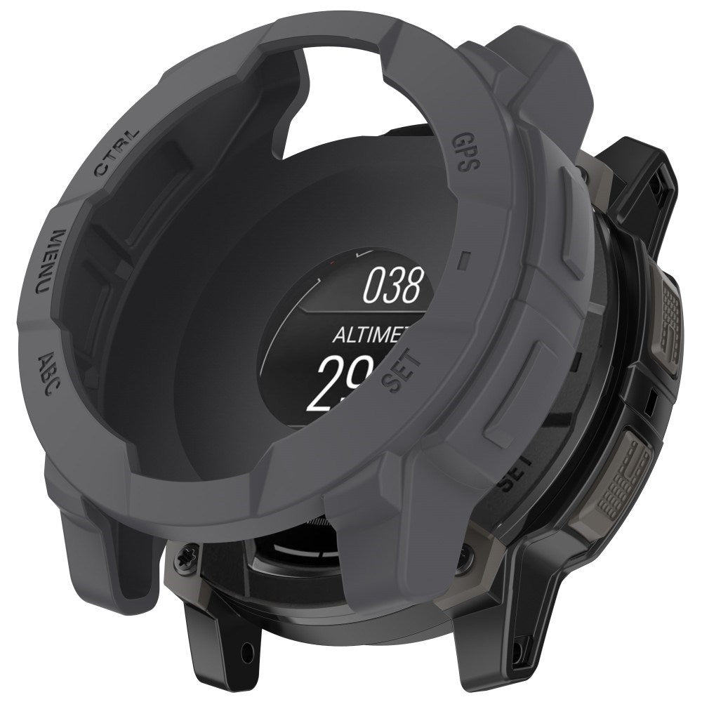 Garmin Instinct 3 AMOLED / Solar (50mm) Bumper Silikon Skal - Grå