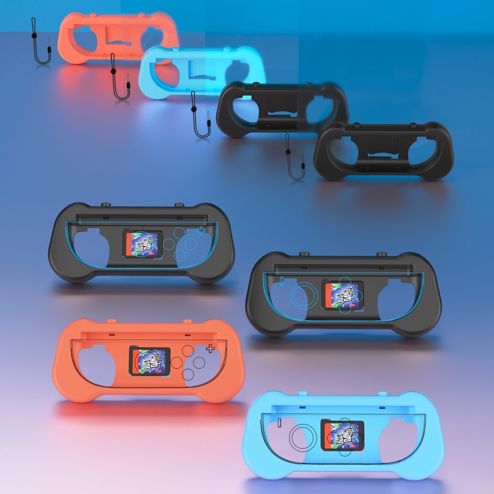 Ergonomisk Hållare för Nintendo Switch 2 Kontroller - 2 st - Svart