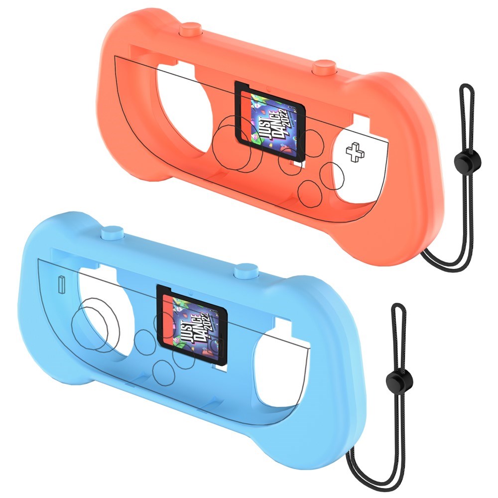 Ergonomisk Hållare för Nintendo Switch 2 Kontroller - 2 st - Blå / Orange