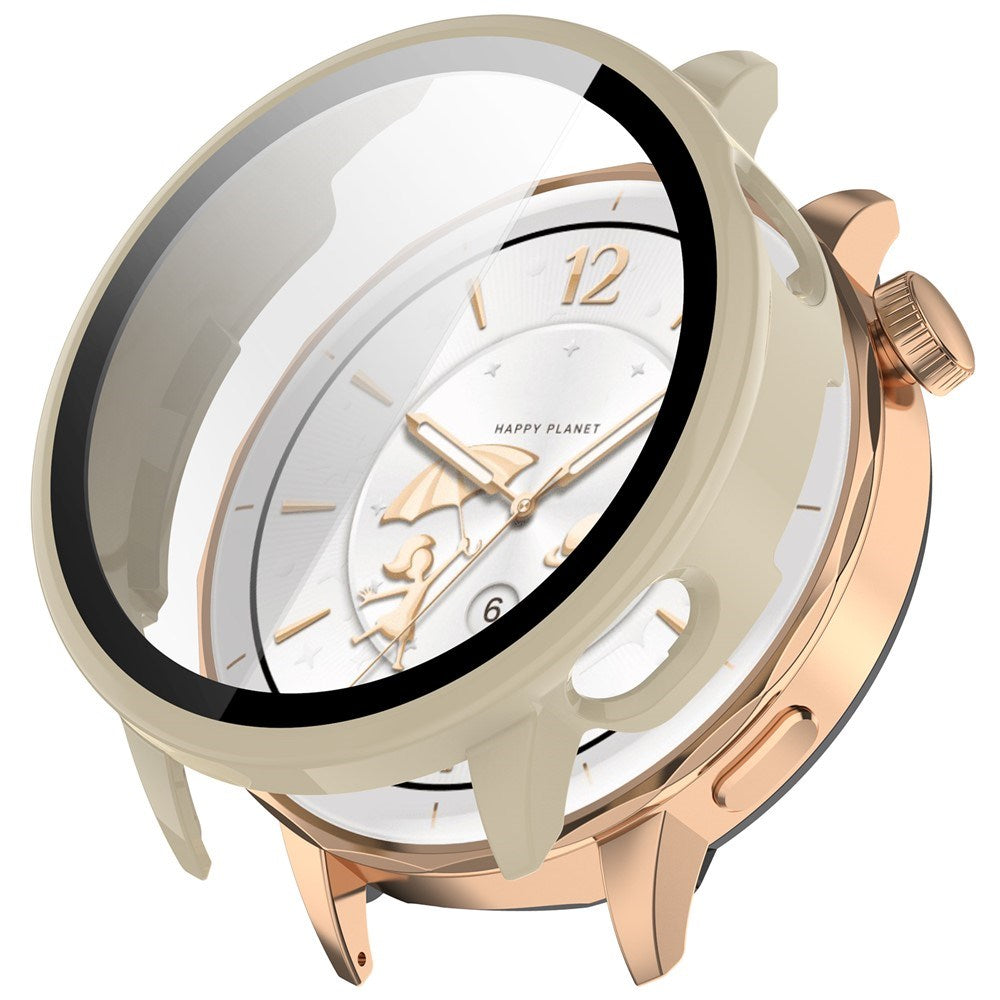 OnePlus Watch 3 (43mm) Fodral med Härdat Glas Skärmskydd - Vit