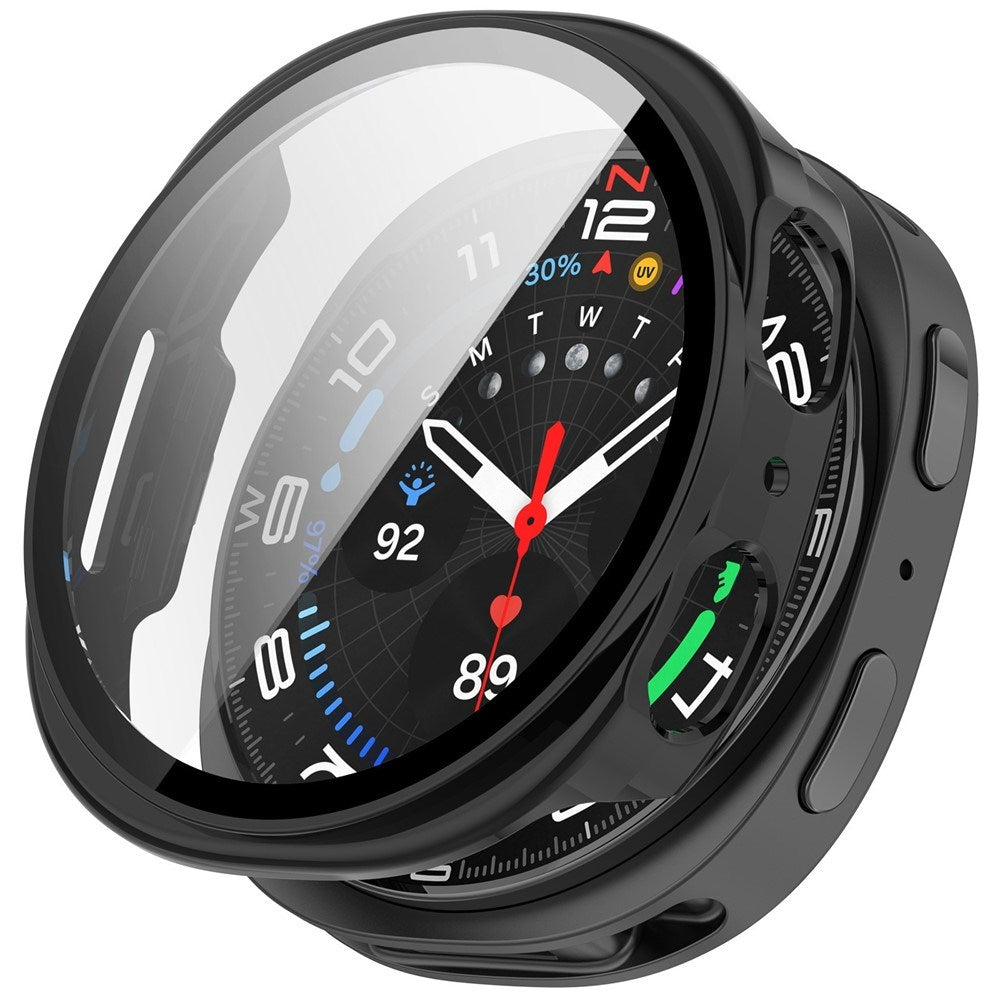 Samsung Galaxy Watch 8 (40mm) Hårt Plast Fodral med Skärmskydd - Svart