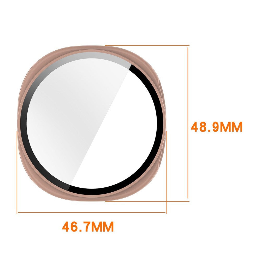 Samsung Galaxy Watch 8 (44mm) Hårt Plast Fodral med Skärmskydd - Rosa