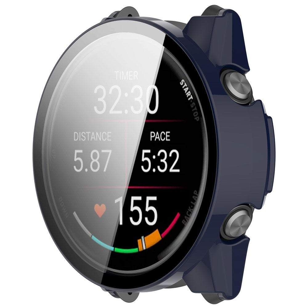 Garmin Forerunner 970 Fodral med Härdat Glas Skärmskydd - Blå