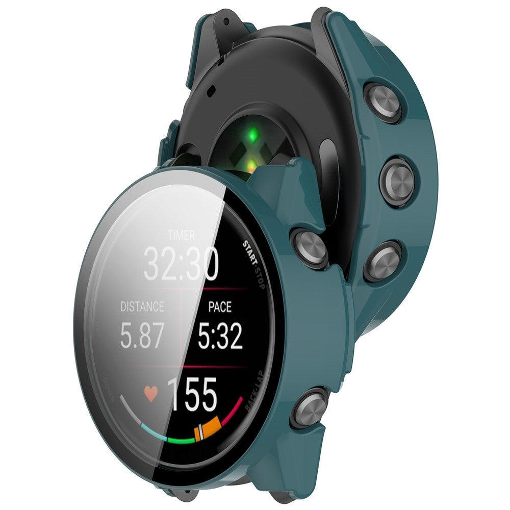 Garmin Forerunner 970 Fodral med Härdat Glas Skärmskydd - Grön
