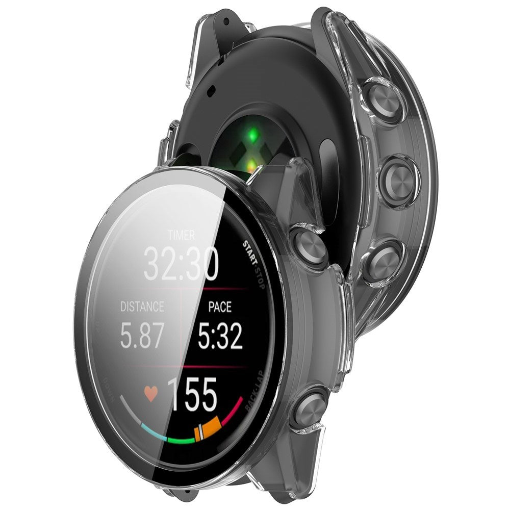 Garmin Forerunner 570 (42mm) Fodral med Härdat Glas Skärmskydd - Genomskinlig