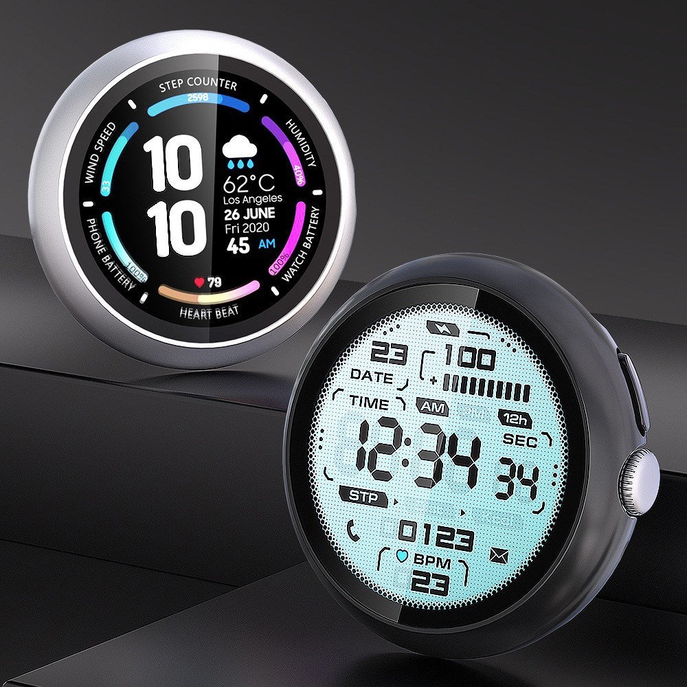 Google Pixel Watch 4 (45 mm) Hårt Plast Skal med Inbyggt Skärmskydd – Mörkgrå