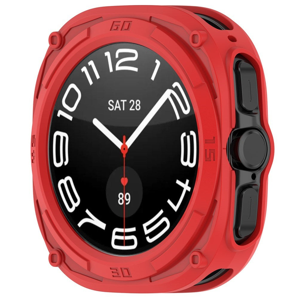 Samsung Galaxy Watch Ultra 2 (47mm) Flexibelt Plast Armor Skal - Röd