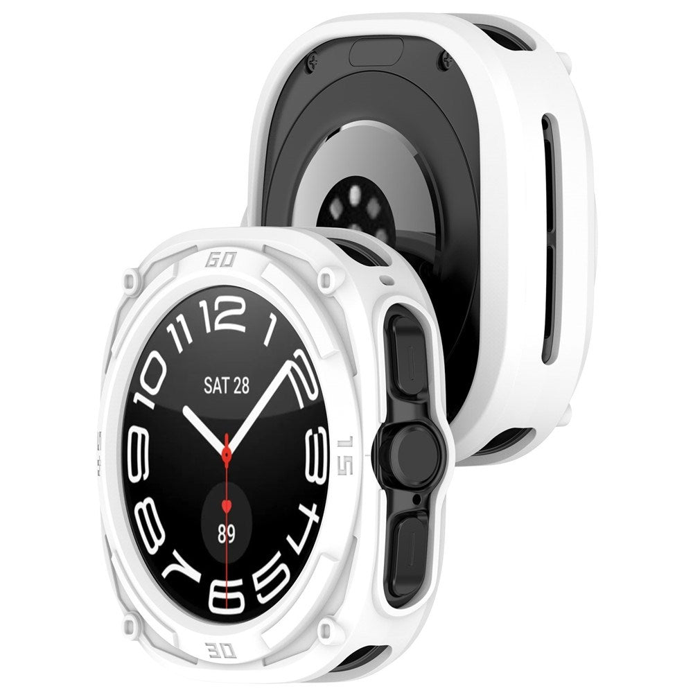 Samsung Galaxy Watch Ultra 2 (47mm) Flexibelt Plast Armor Skal - Vit