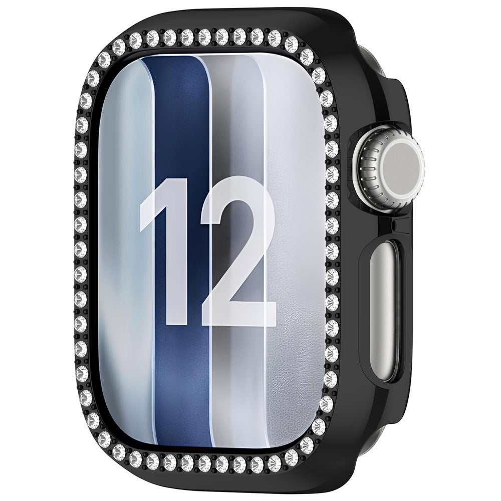 Apple Watch Series 12 (46mm) Hårt Plast Skal - Svart / Strass