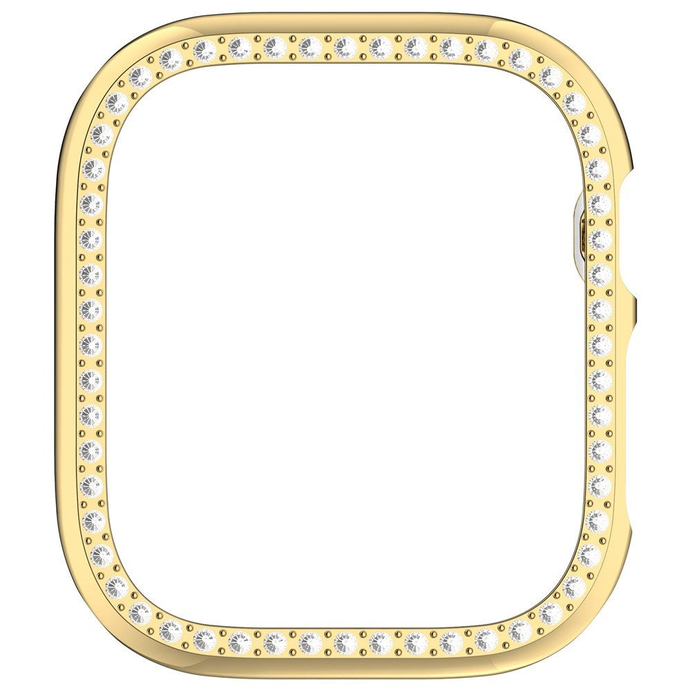 Apple Watch Series 12 (46mm) Hårt Plast Skal - Guld / Strass