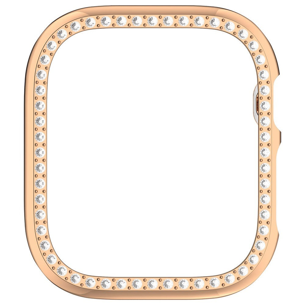 Apple Watch Series 12 (46mm) Hårt Plast Skal - Rose Gold / Strass