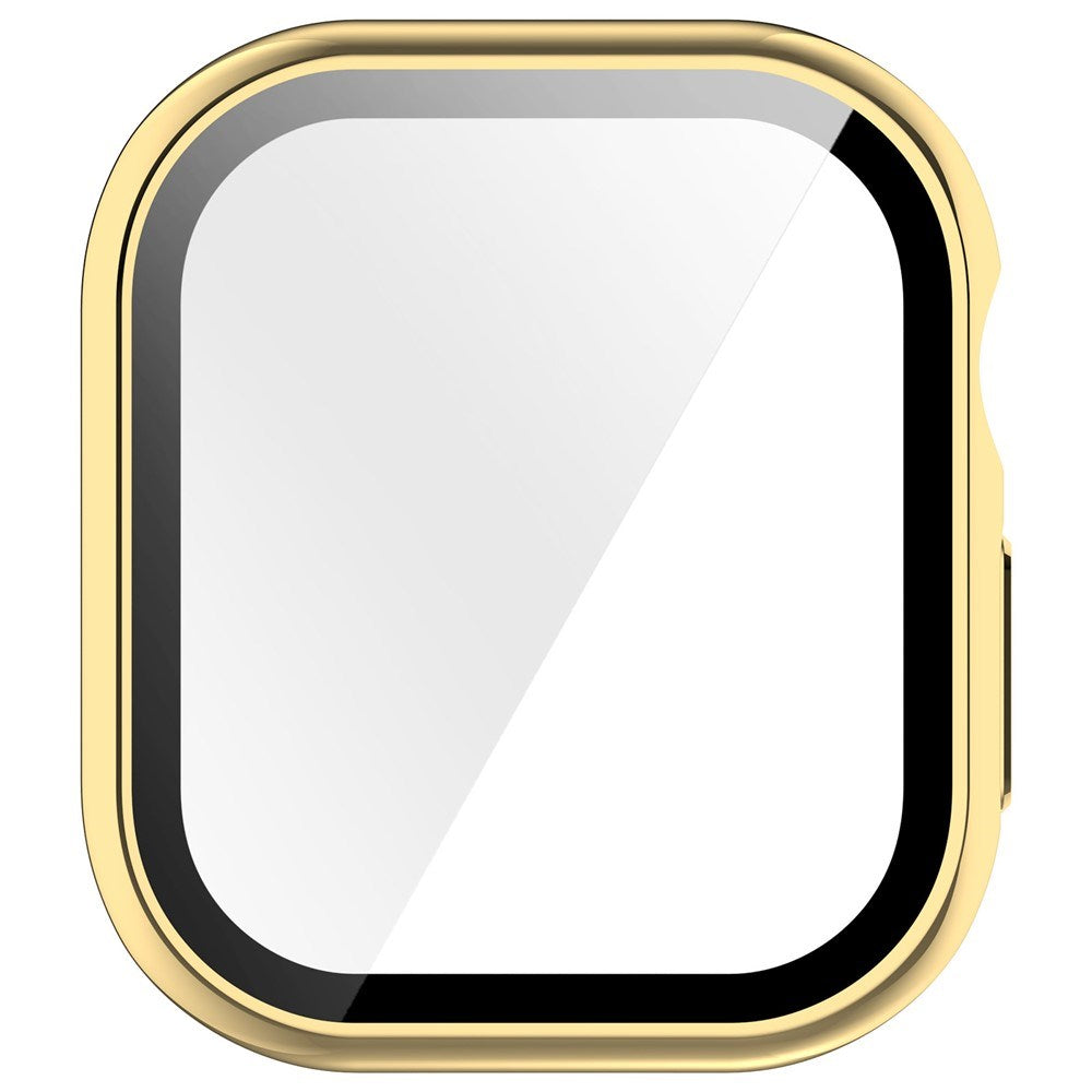 Apple Watch Series 12 (42mm) Hårt Plast Skal m. Inbyggt Skärmskyddsglas - Guld